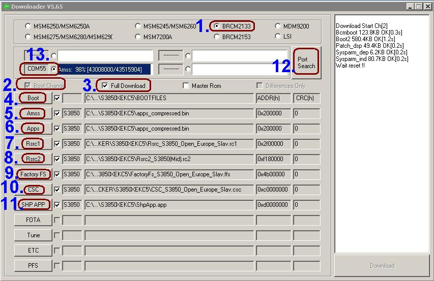 gts3850 flash file fw